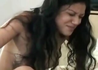 Cute and messy brunette in a wild XXX sex show