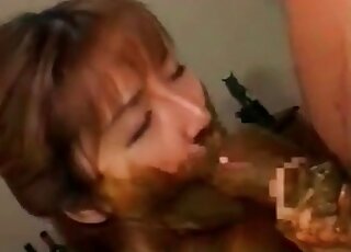 Covered in feces and fucking a Japanese slut